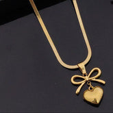 Heart Pendant with a Bow design